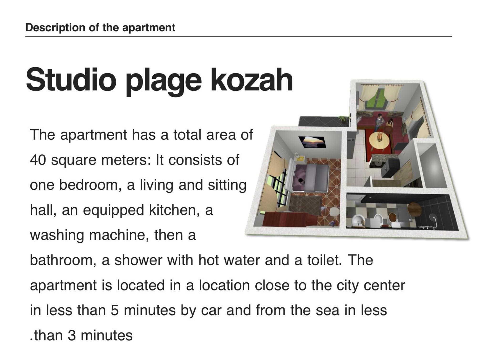 Studio Plage Kozah Tangeri Esterno foto